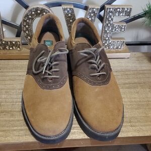 Bass Men's Two-Tone Brown Suede Oxford Shoes Sz 12
